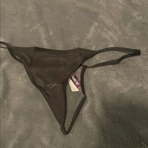 Adore Me Black sheer string Women's Panties